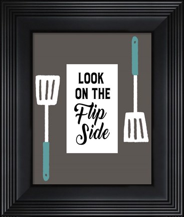 Framed Retro Kitchen II - Look On The Flip Side Print