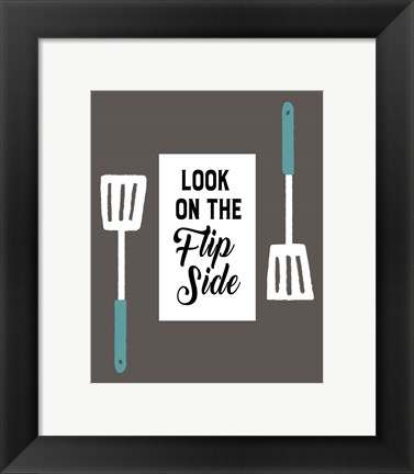 Framed Retro Kitchen II - Look On The Flip Side Print