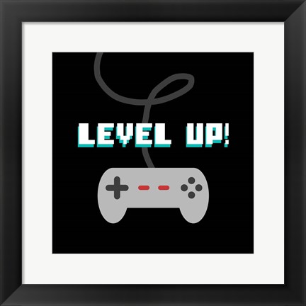 Framed Level Up! Print