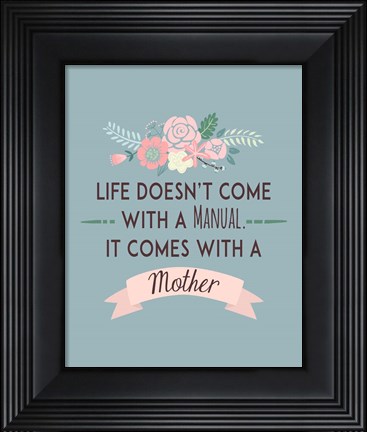 Framed Life Doesn&#39;t Come With A Manual Blue Print