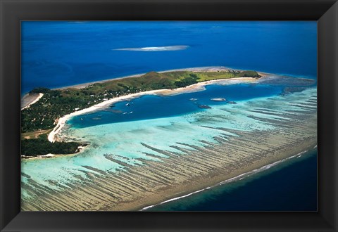 Framed Mana Island, Fiji Print