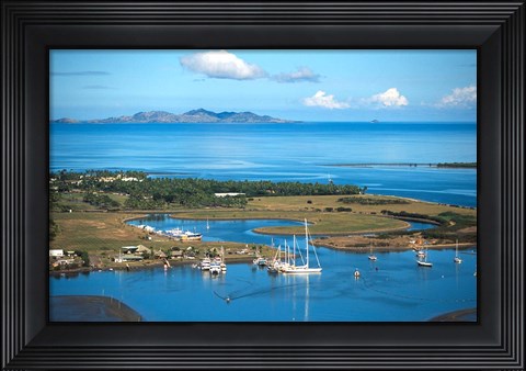 Framed Denarau Marina, near Nadi, Fiji Print