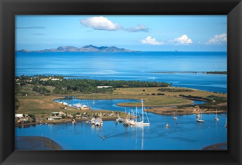 Framed Denarau Marina, near Nadi, Fiji Print