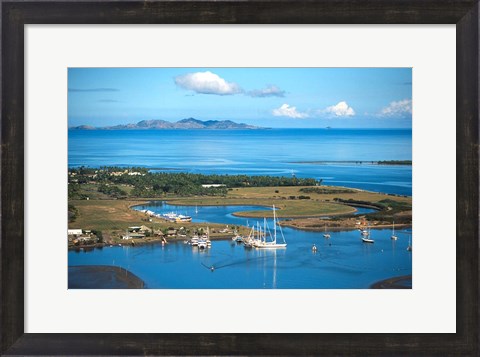 Framed Denarau Marina, near Nadi, Fiji Print