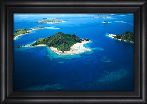 Framed Monu Island, Mamanuca Islands, Fiji Print