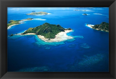 Framed Monu Island, Mamanuca Islands, Fiji Print