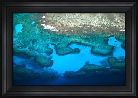 Framed Coral Reefs of Mamanuca Island Group, Fiji Print
