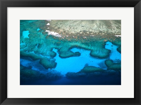 Framed Coral Reefs of Mamanuca Island Group, Fiji Print