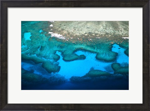 Framed Coral Reefs of Mamanuca Island Group, Fiji Print