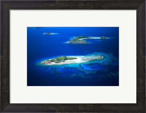Framed Eori Island, Mamanuca Islands, Fiji Print