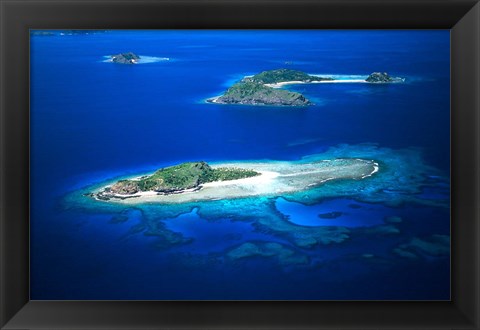 Framed Eori Island, Mamanuca Islands, Fiji Print