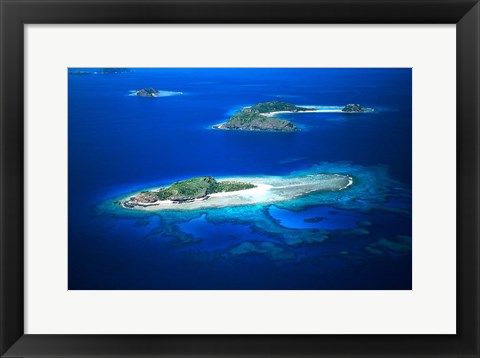 Framed Eori Island, Mamanuca Islands, Fiji Print