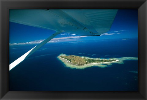 Framed Float over Vomo Island, Fiji Print