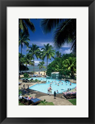 Framed Swimming Pool, Naviti Resort, Coral Coast, Fiji Print