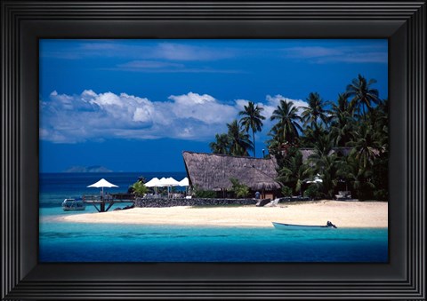 Framed Castaway Island Resort, Fiji Print