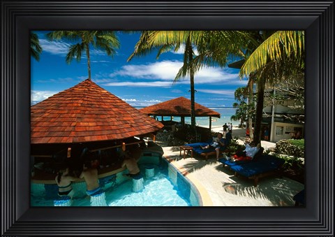 Framed Pool, Warwick Fiji Resort, Coral Coast, Fiji Print