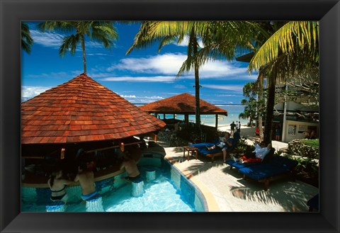 Framed Pool, Warwick Fiji Resort, Coral Coast, Fiji Print