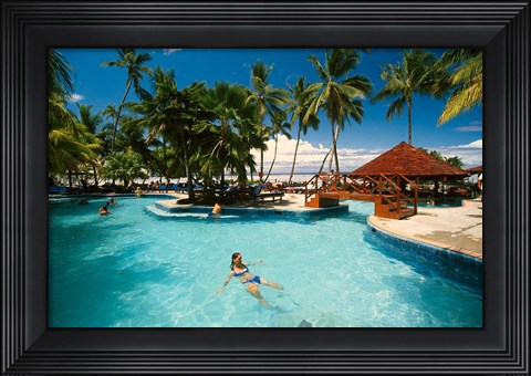 Framed Pool, Warwick Fiji Resort, Fiji Print