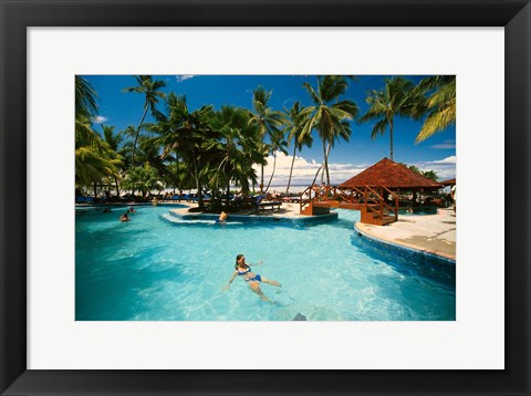 Framed Pool, Warwick Fiji Resort, Fiji Print