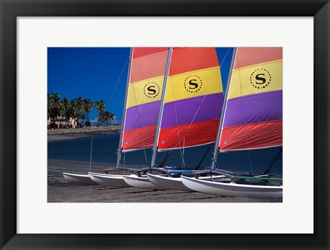 Framed Yachts, Sheraton Royal Denarau Resort, Fiji Print