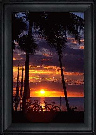 Framed Sunset,  Fiji Print