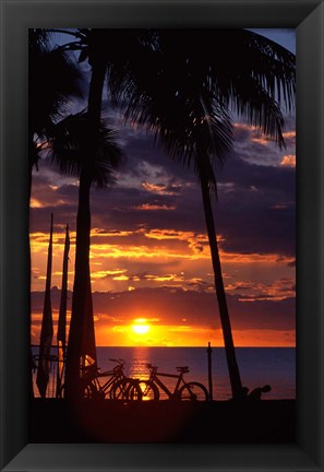 Framed Sunset,  Fiji Print