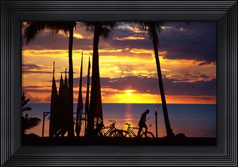 Framed Sunset, Denarau Island, Fiji Print