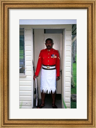 Framed Guard, Former Government House, Suva, Fiji Print