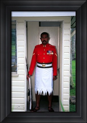 Framed Guard, Former Government House, Suva, Fiji Print