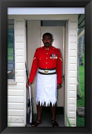 Framed Guard, Former Government House, Suva, Fiji Print