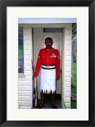 Framed Guard, Former Government House, Suva, Fiji Print