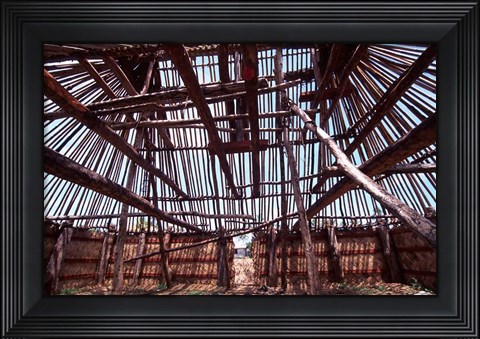 Framed Traditional Bure,  Fiji Print