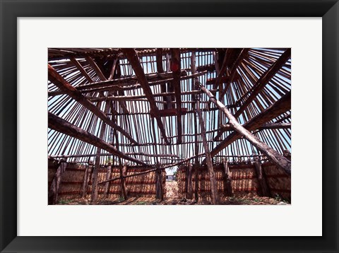 Framed Traditional Bure,  Fiji Print