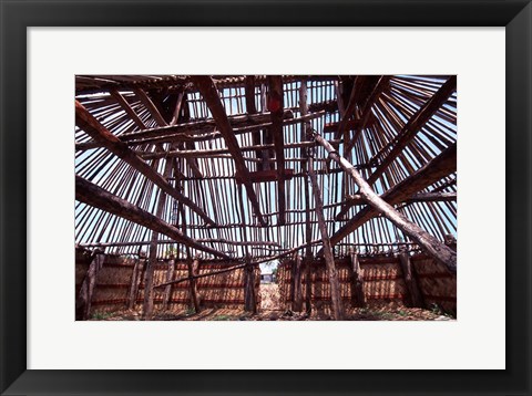 Framed Traditional Bure,  Fiji Print