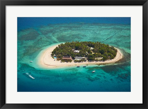 Framed Beachcomber Island Resort, Fiji Print