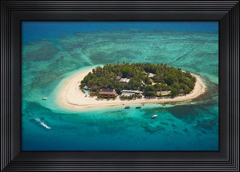 Framed Beachcomber Island Resort, Fiji Print
