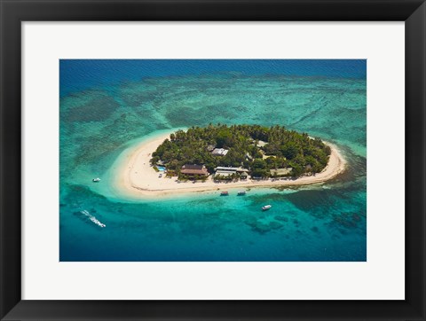 Framed Beachcomber Island Resort, Fiji Print