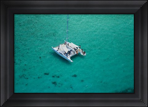 Framed Catamaran, Mamanuca Islands, Fiji Print