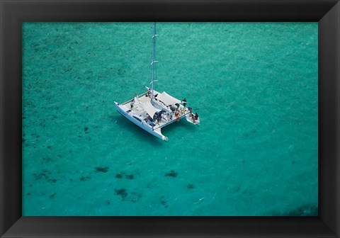 Framed Catamaran, Mamanuca Islands, Fiji Print