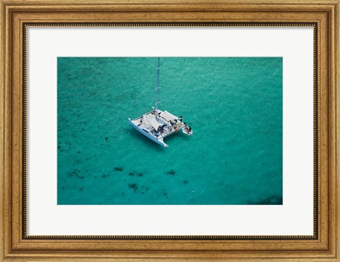 Framed Catamaran, Mamanuca Islands, Fiji Print