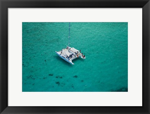 Framed Catamaran, Mamanuca Islands, Fiji Print