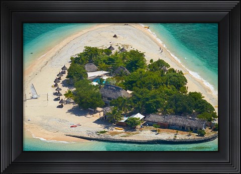 Framed South Sea Island, Mamanuca Islands, Fiji Print