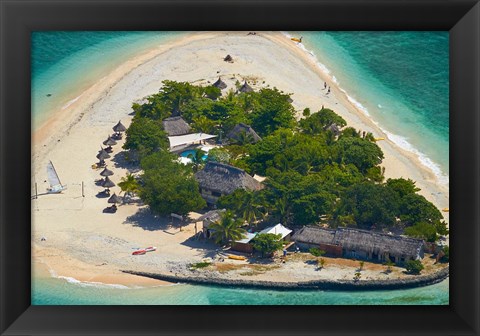 Framed South Sea Island, Mamanuca Islands, Fiji Print