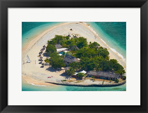 Framed South Sea Island, Mamanuca Islands, Fiji Print