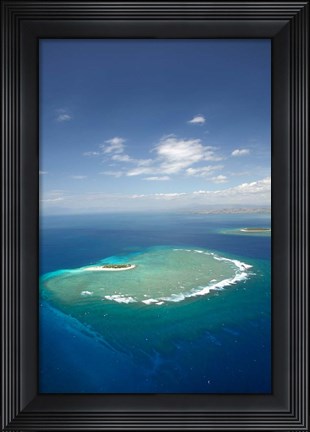 Framed Namotu Island, Mamanuca Islands, Fiji Print