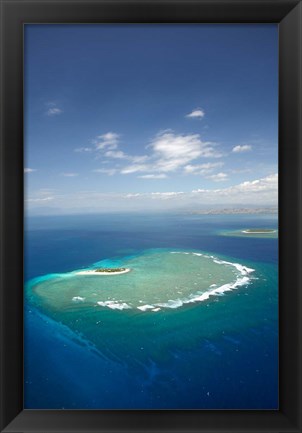 Framed Namotu Island, Mamanuca Islands, Fiji Print