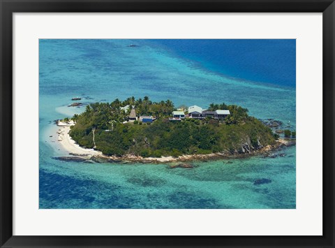 Framed Wadigi Island, Mamanuca Islands, Fiji Print