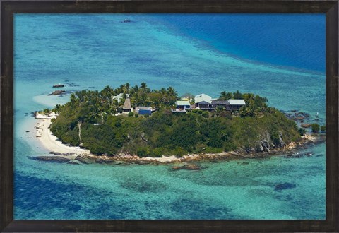 Framed Wadigi Island, Mamanuca Islands, Fiji Print