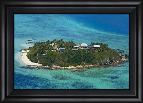 Framed Wadigi Island, Mamanuca Islands, Fiji Print
