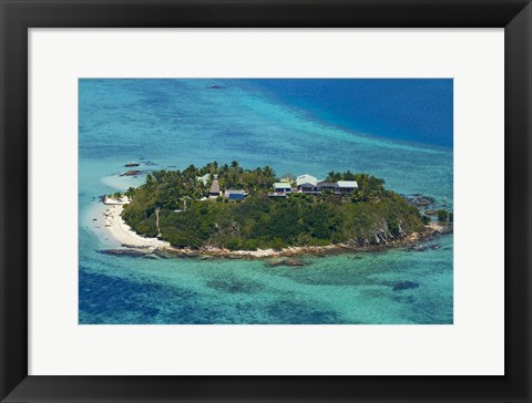 Framed Wadigi Island, Mamanuca Islands, Fiji Print